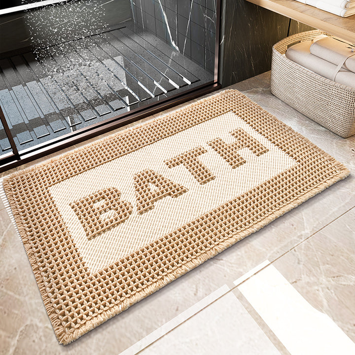 Decorative Bath Rug with Woven Texture Kalsten