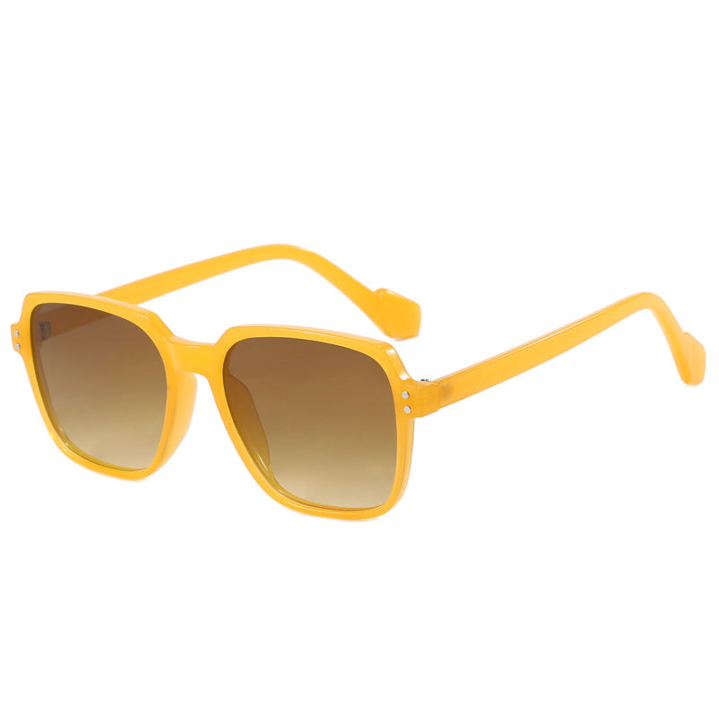 Women's fashionable square sunglasses with yellow lenses Kalsten