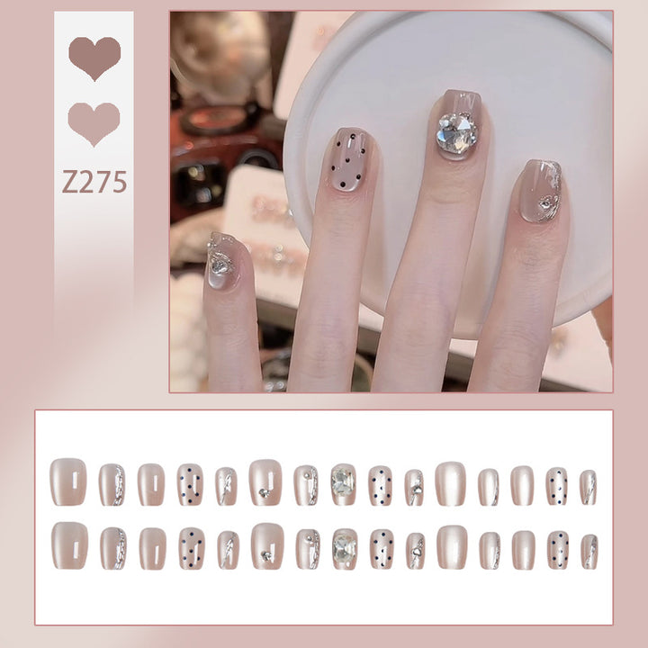 Artificial nail set with elegant 3D decorations Kalsten