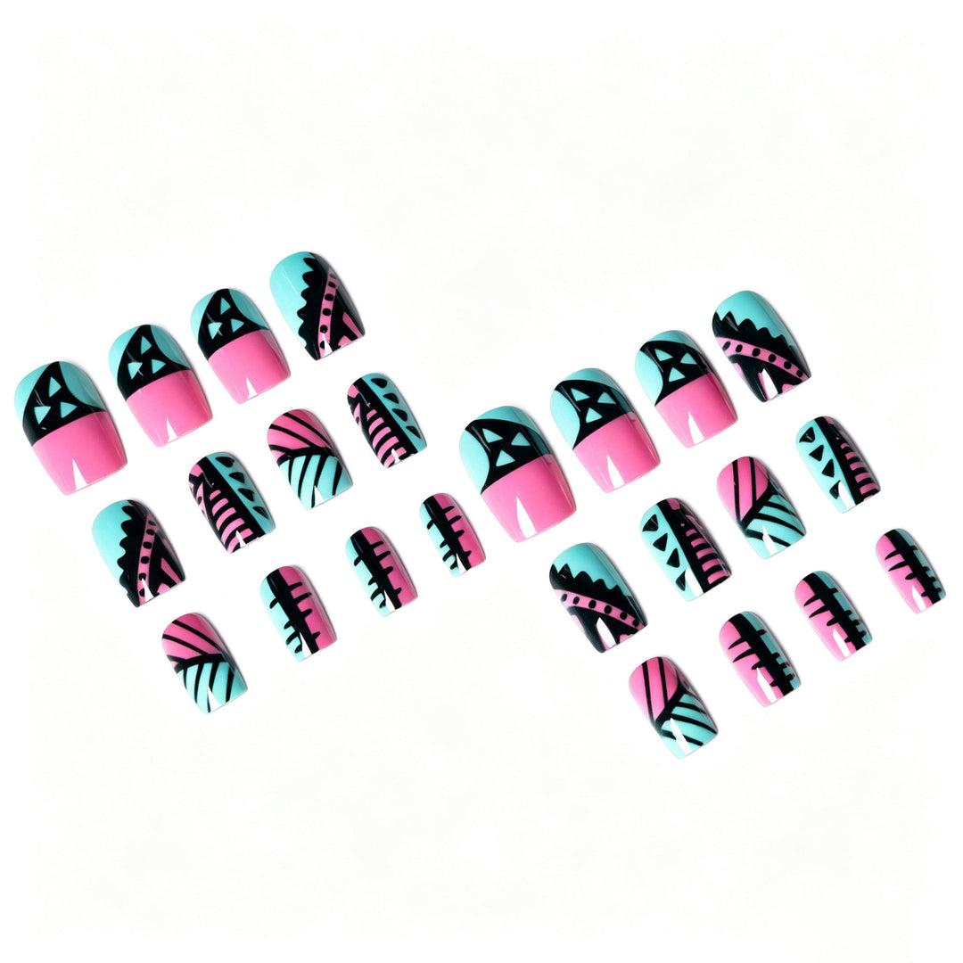 Artistic Geometric Nail Art