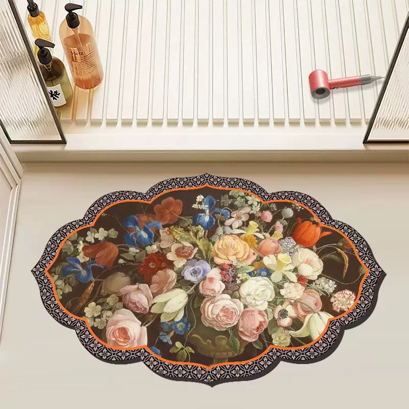 Floral-Themed Area Mat Kalsten