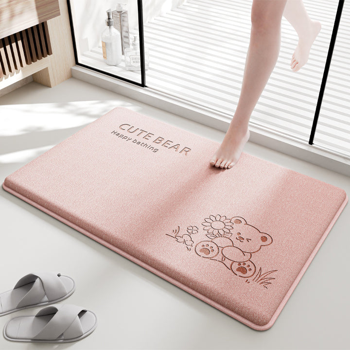 Cute Bear Design Bathroom Mat Kalsten