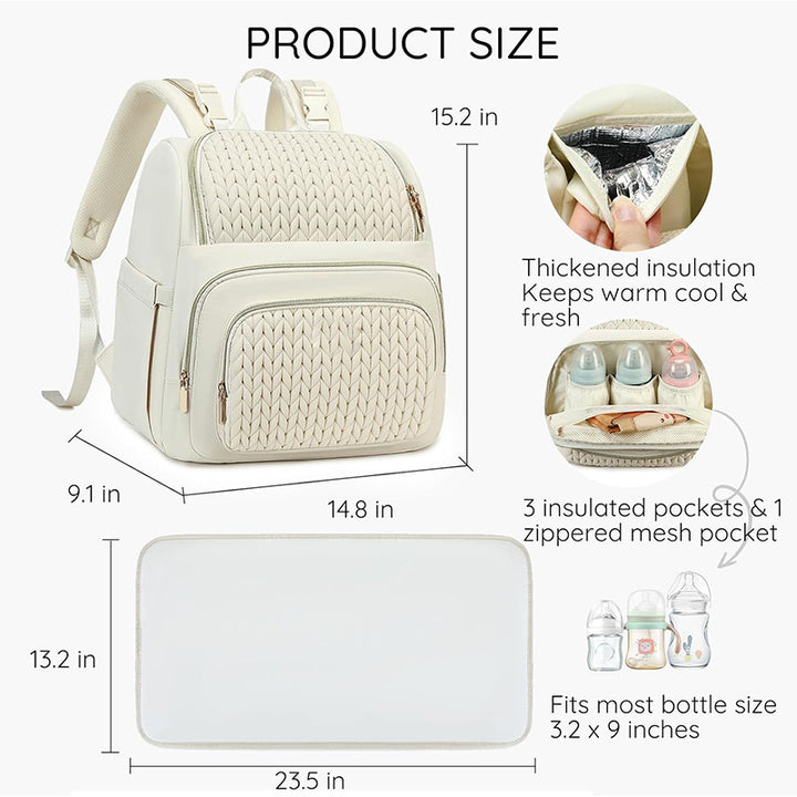Elegant backpack with braided design Kalsten