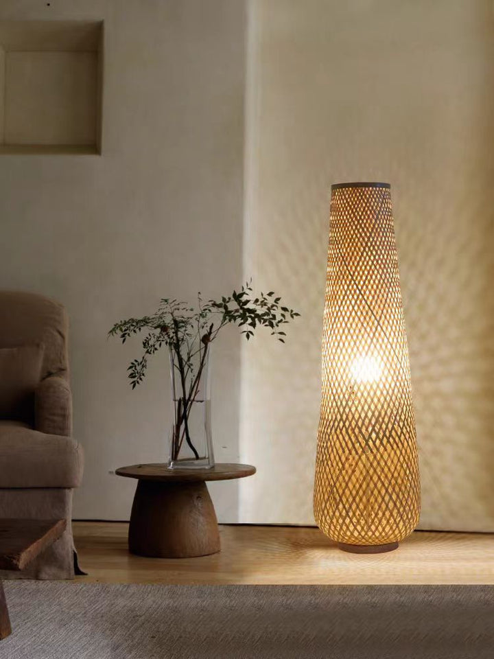 Artistic Rattan Floor Lamp
