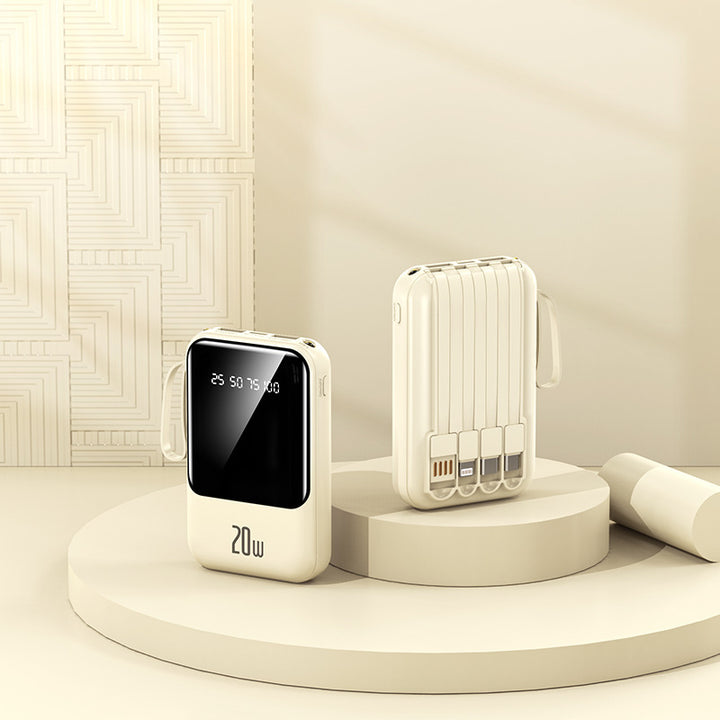 Portable power bank with state-of-the-art charging display and fast USB-C connection Kalsten