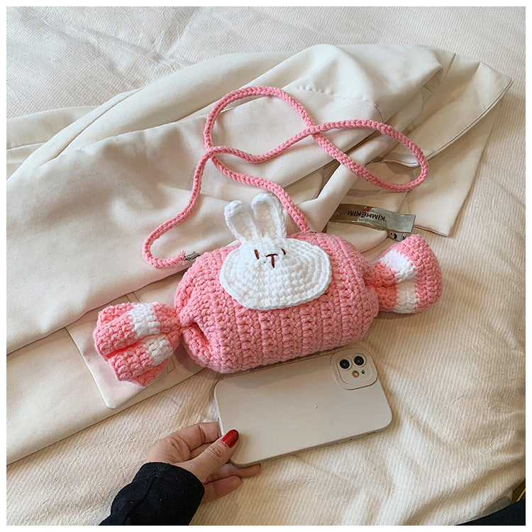 Cute Bunny-Themed Crochet Shoulder Bag