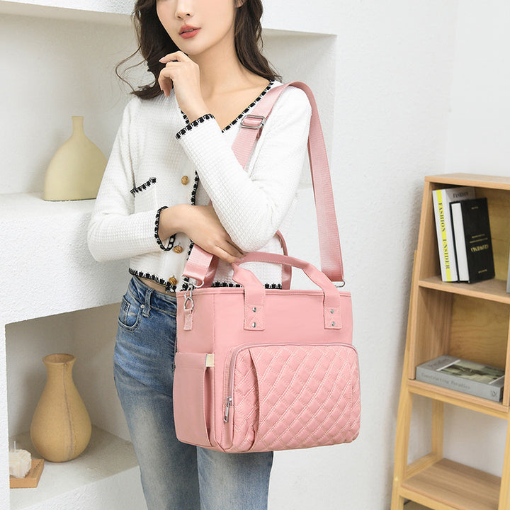 Quilted Multi-Compartment Tote Bag Kalsten