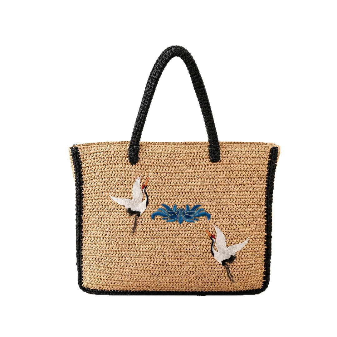 Handmade shopping bag with intricate embroidery Kalsten
