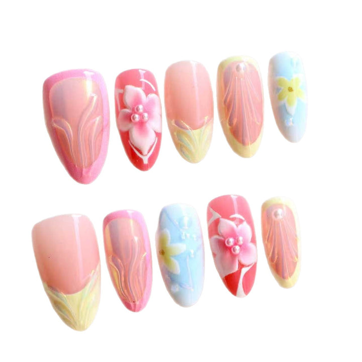 Artistic Floral Press-On Nail Set Kalsten 1788497796