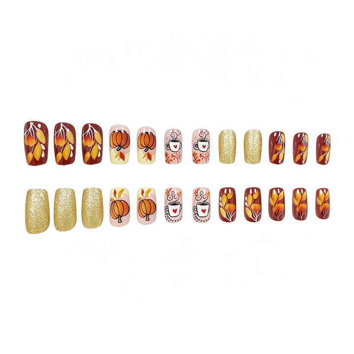 Artistic Autumn-Themed Nail Art Kalsten