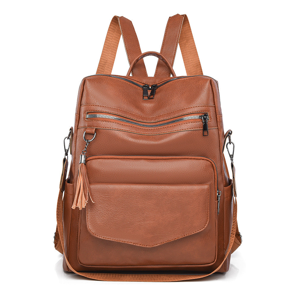 Vintage-Inspired Leather Backpack Kalsten