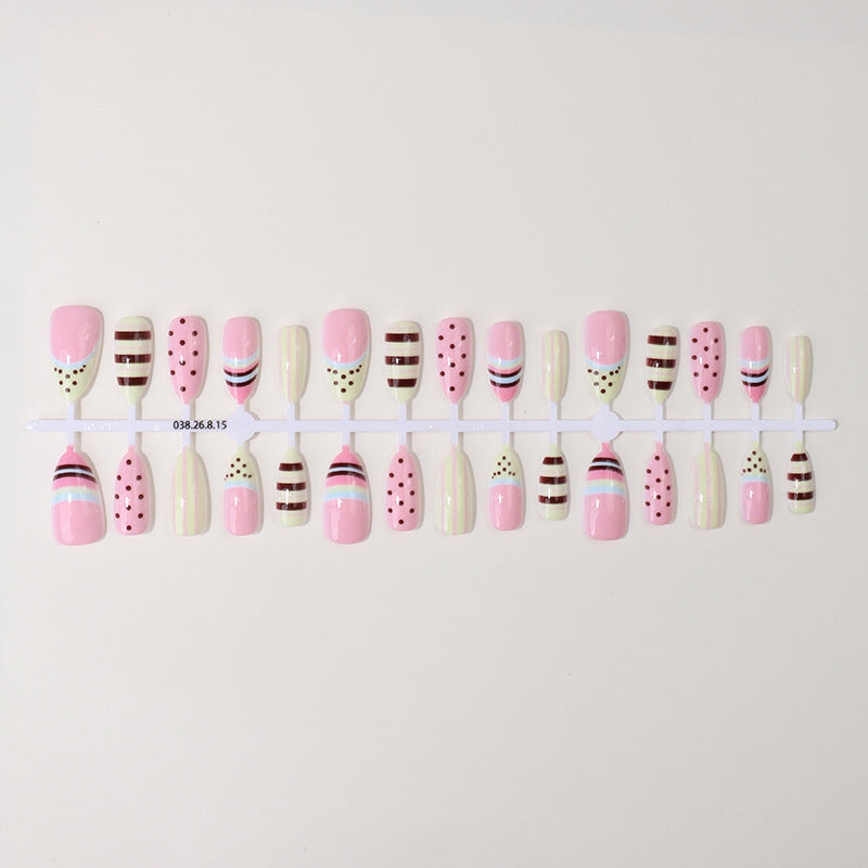 Artistic Patterned Press-On Nail Set Kalsten