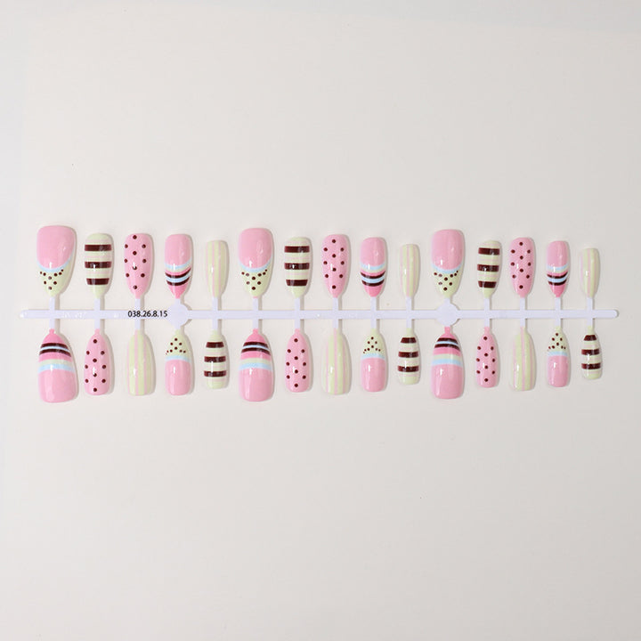 Artistic Patterned Press-On Nail Set Kalsten