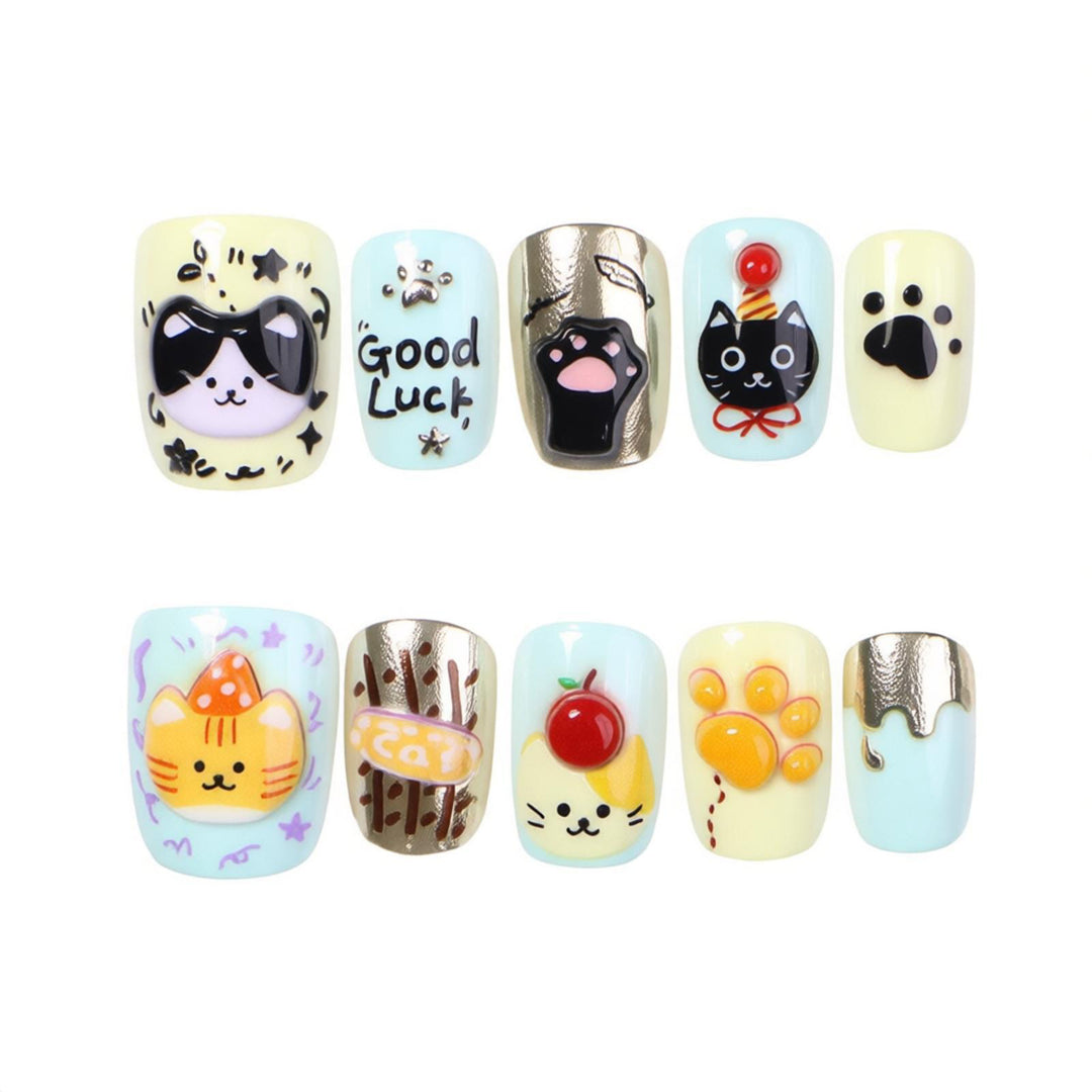 Whimsical Thematic Press-On Nail Art Set Kalsten