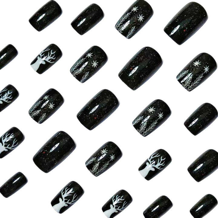 Artificial nails with festive winter motif Kalsten
