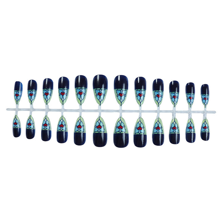 Artistic Stained Glass Press-On Nail Set kalsten