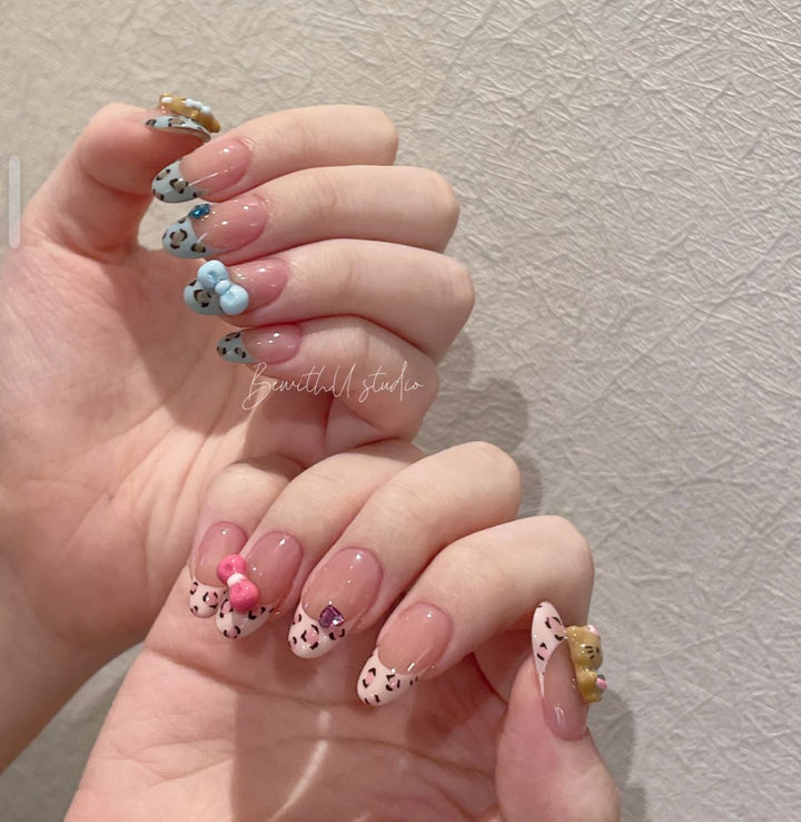 Decorative Floral Stiletto Press-On Nails Kalsten