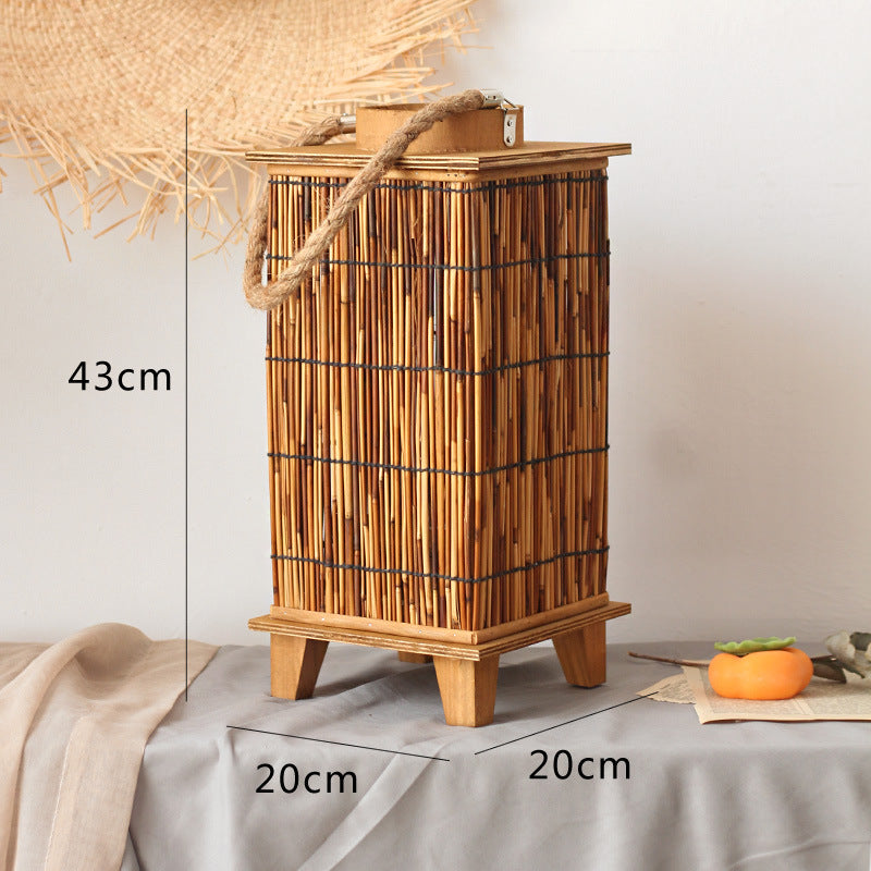 Handcrafted lantern made of natural material Kalsten