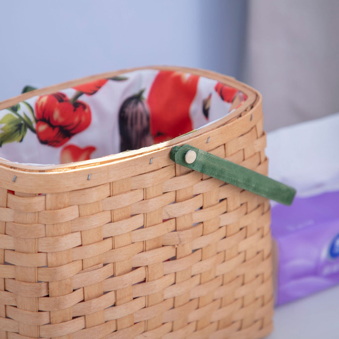 Handwoven Market Basket with Liner Kalsten