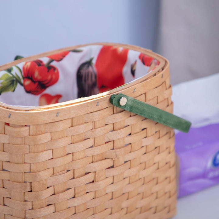 Handwoven Market Basket with Liner Kalsten