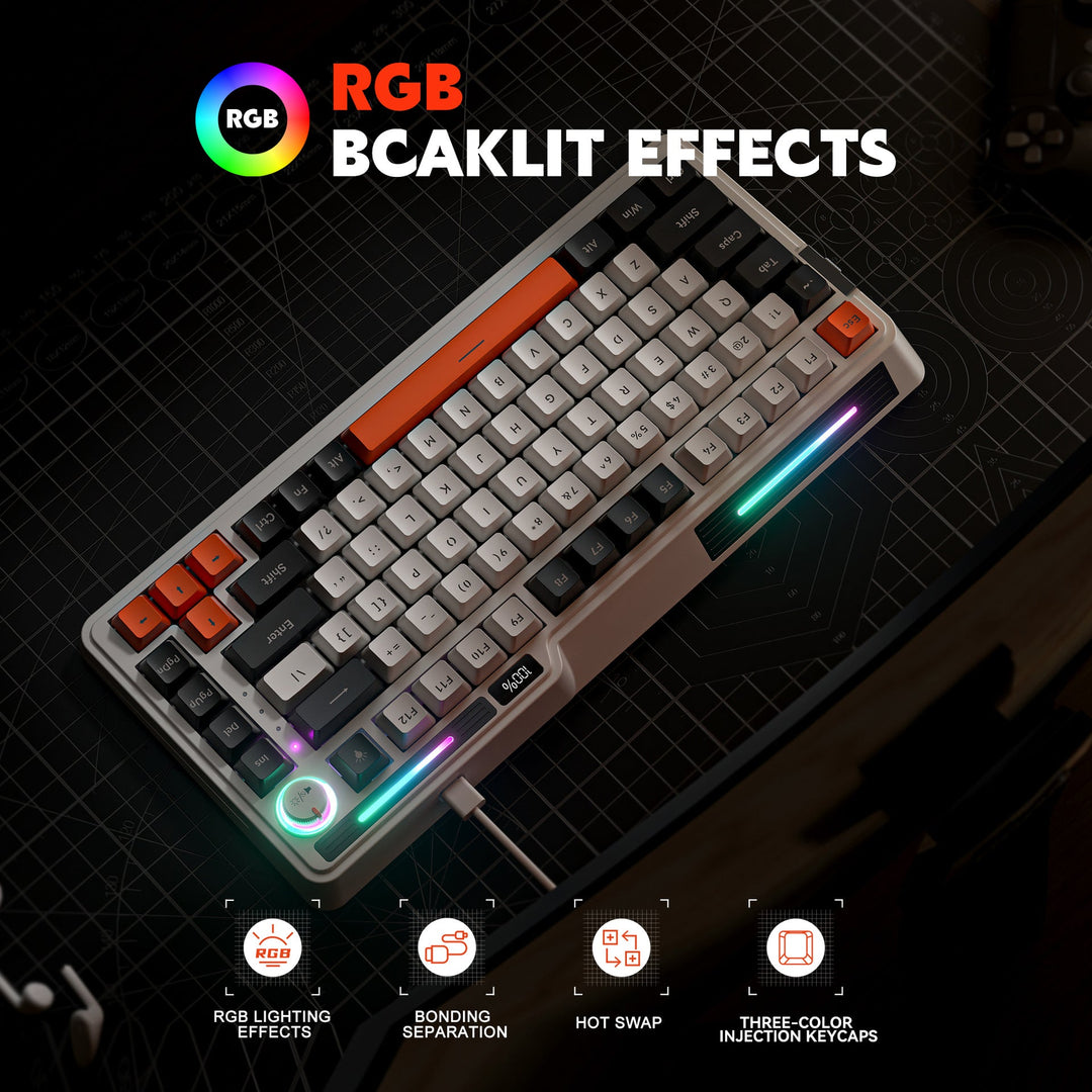 Compact RGB Mechanical Keyboard with Programmable Backlighting Kalsten