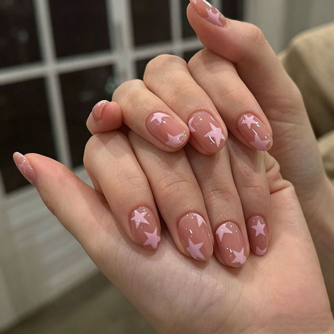 Elegant Press-On Nail Tips with Decorative Bow Kalsten