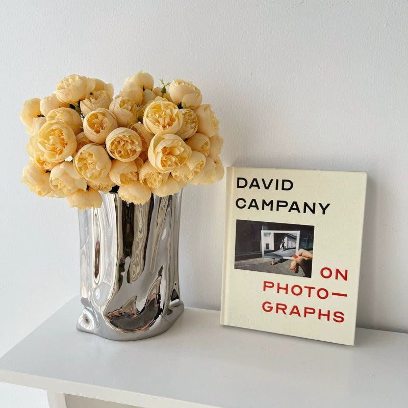 Elegant Faux Peony Flower Bouquet