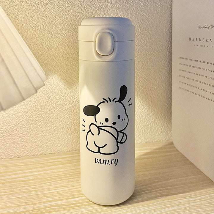 Women's Insulated Drinking Bottle with Secure Screw Cap and Elegant Flower Design Kalsten