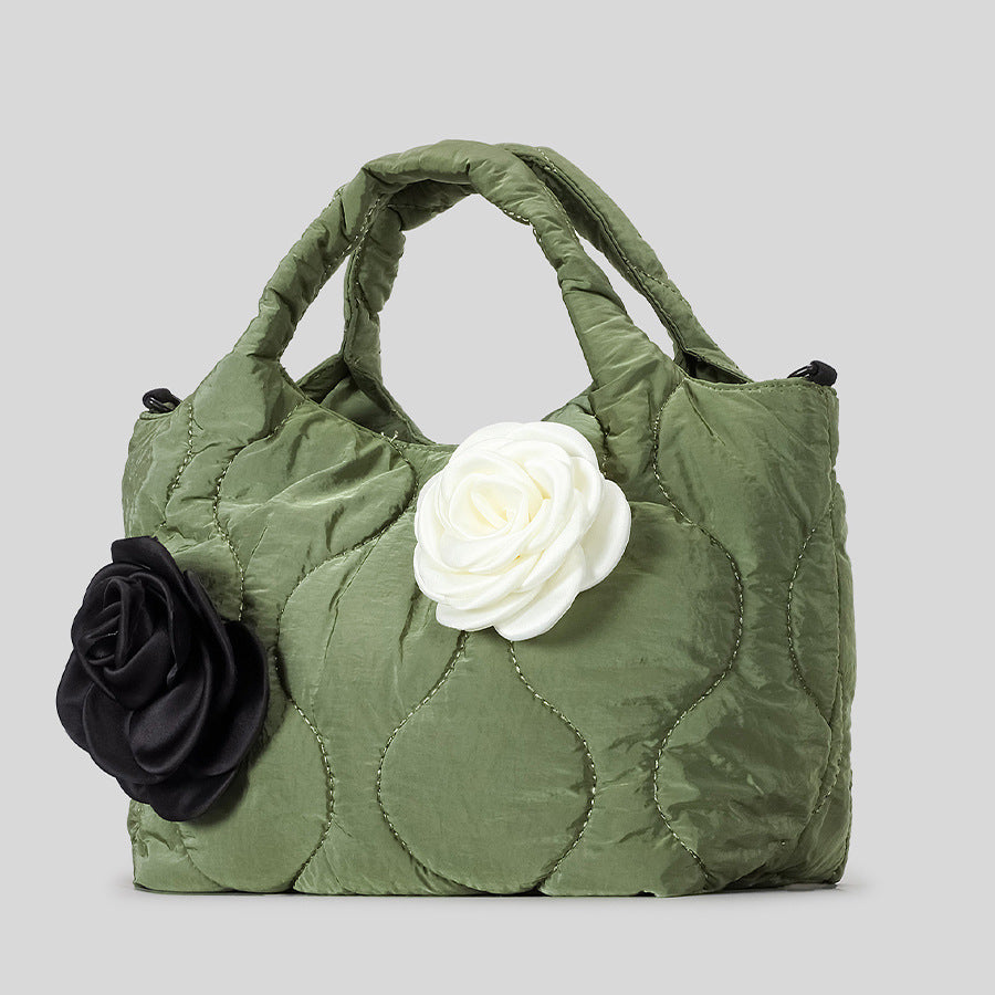Floral Embellished Quilted Handbag