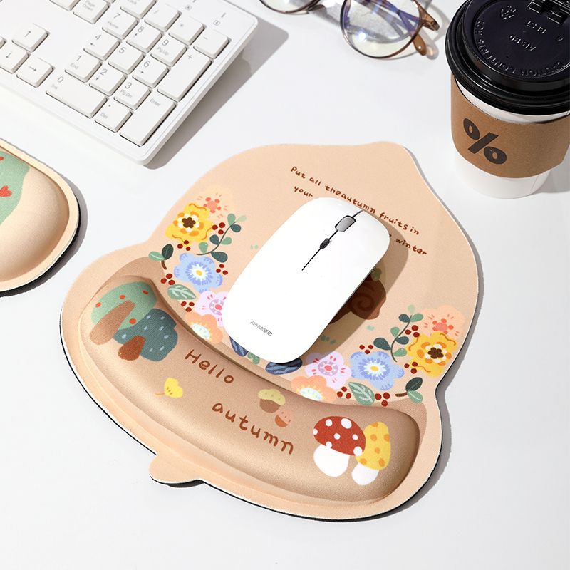Floral-Themed Ergonomic Mouse Wrist Rest