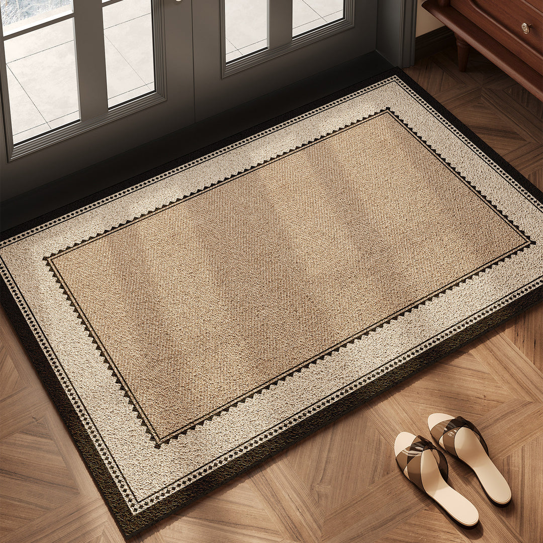 Elegant Herringbone Design Entryway Mat