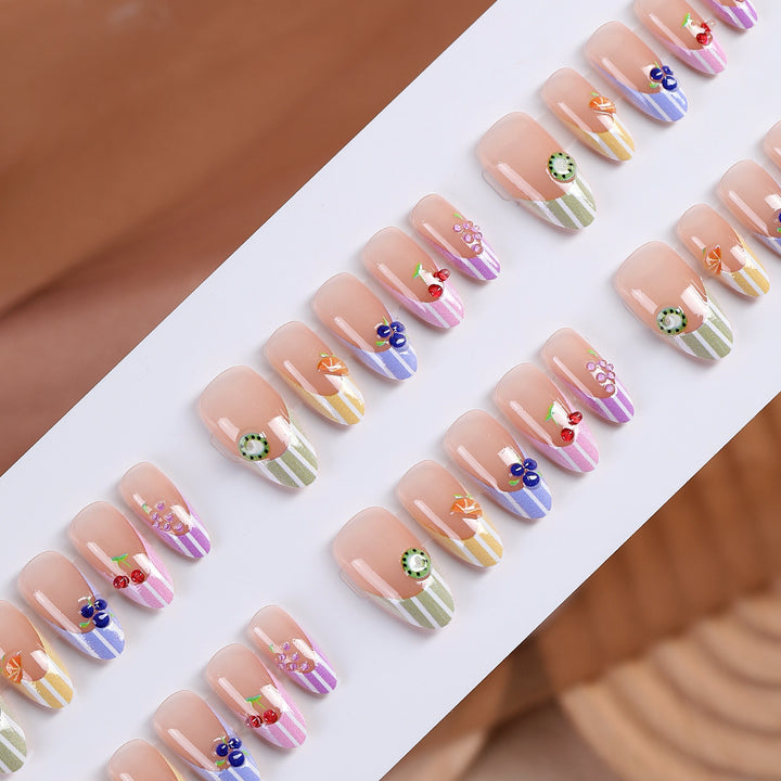 Creative Nail Art Set with Cheerful Fruit Designs Kalsten