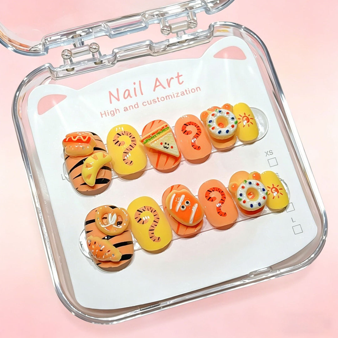 Customized Cartoon-Inspired Press-On Nail Art Set Kalsten