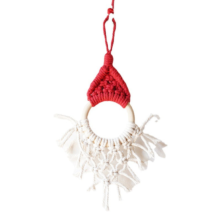 Macramé Decorative Wall Hanging with Circular Wooden Ring Kalsten