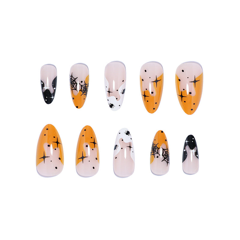 Artistic Halloween-Themed Press-On Nail Set Kalsten