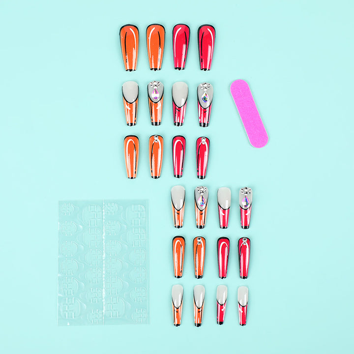 Creative artificial nails with modern color play Kalsten