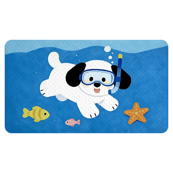 Playful Dog-Themed Bath Mat Kalsten