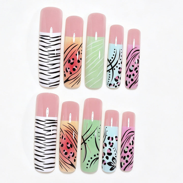 Artistic Long Press-On Nail Tips Kalsten