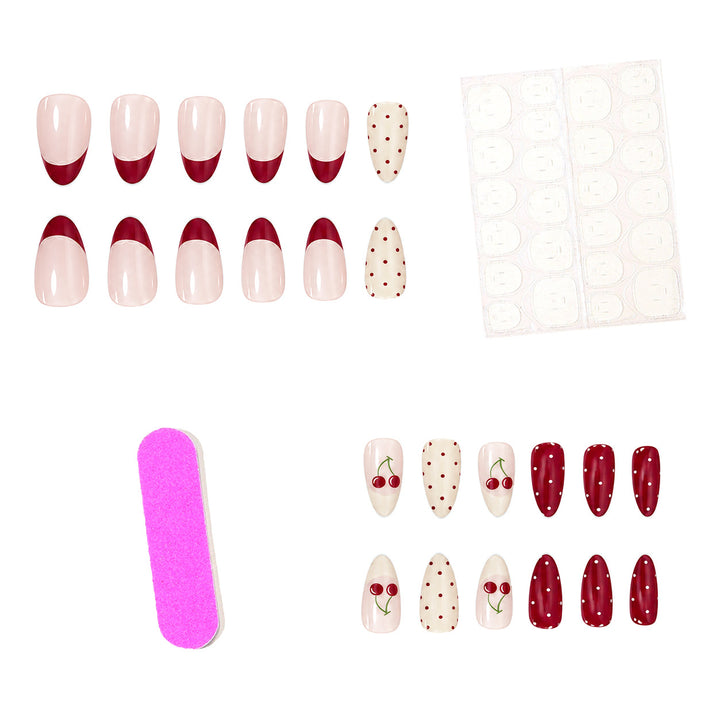 Cherry-Themed Nail Art Enhancements Kalsten
