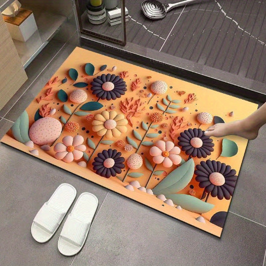 3D Textured Floral Mat Kalsten