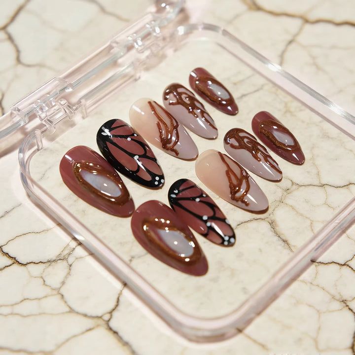 Artistic Textured Press-On Nail Designs Kalsten
