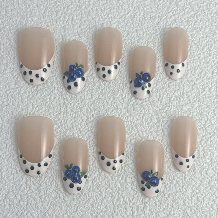 Creative artificial nails with berry pattern Kalsten