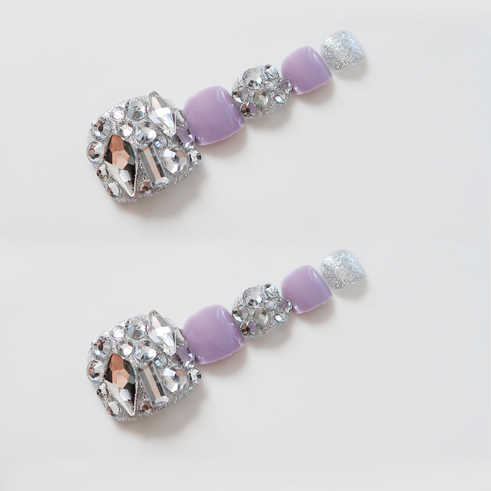 Glamorous Pedicure Press-On Toenail Set