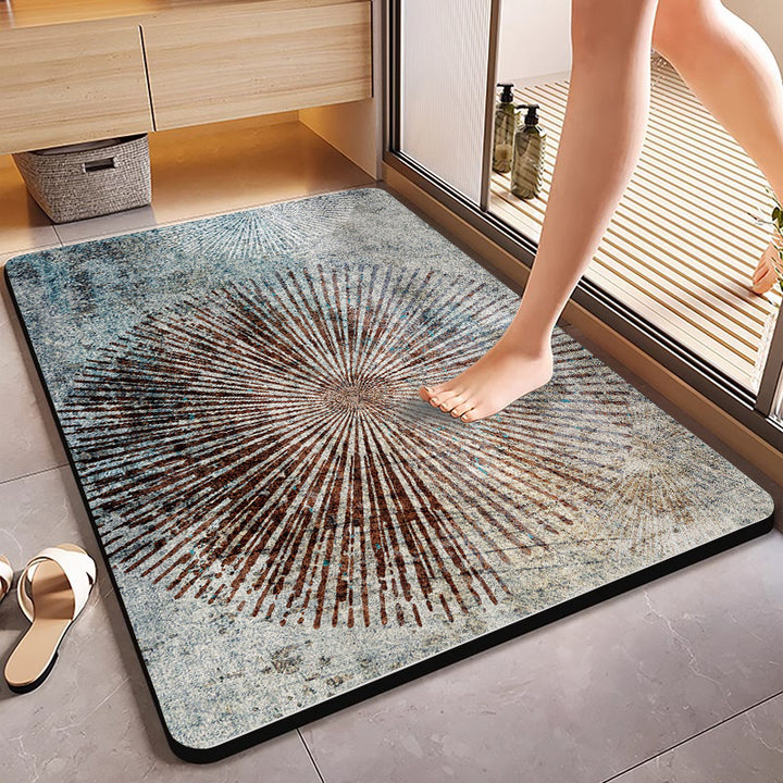 Textured Geometric Bath Mat Kalsten