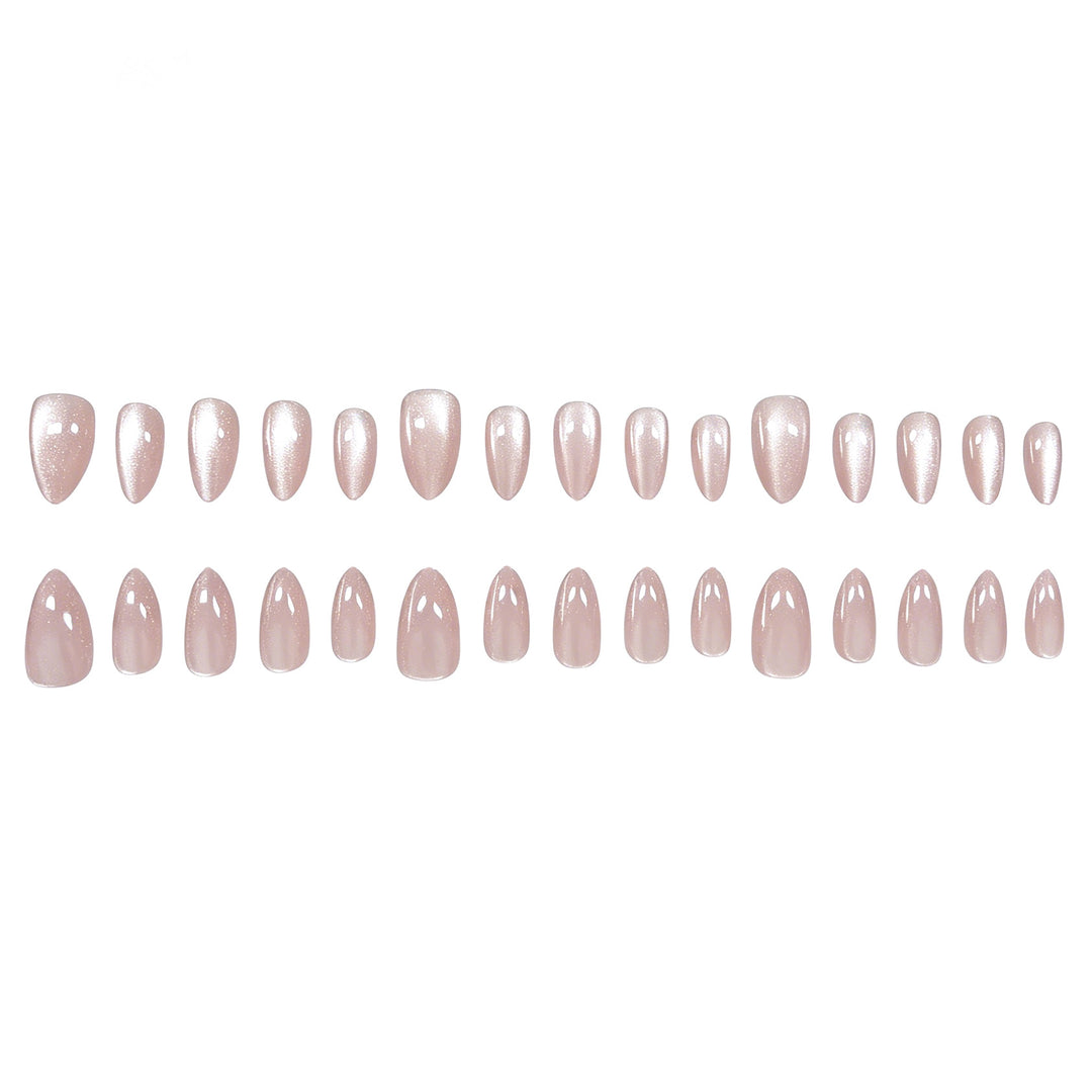 Elegant Almond-Shaped Gel Nail Enhancements Kalsten