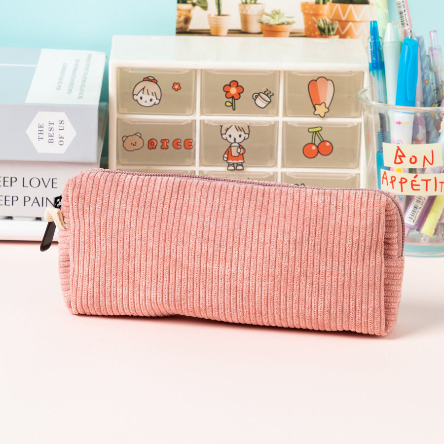 Textured Corduroy Pencil Case Kalsten