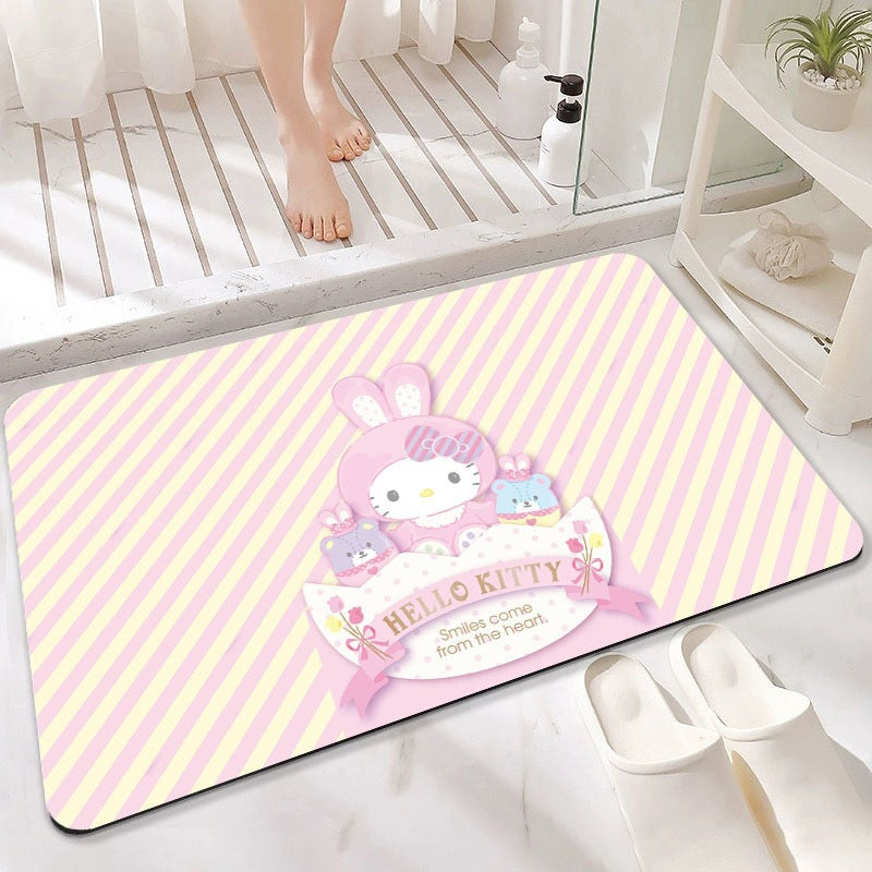 Cute Cartoon-Themed Absorbent Bath Mat