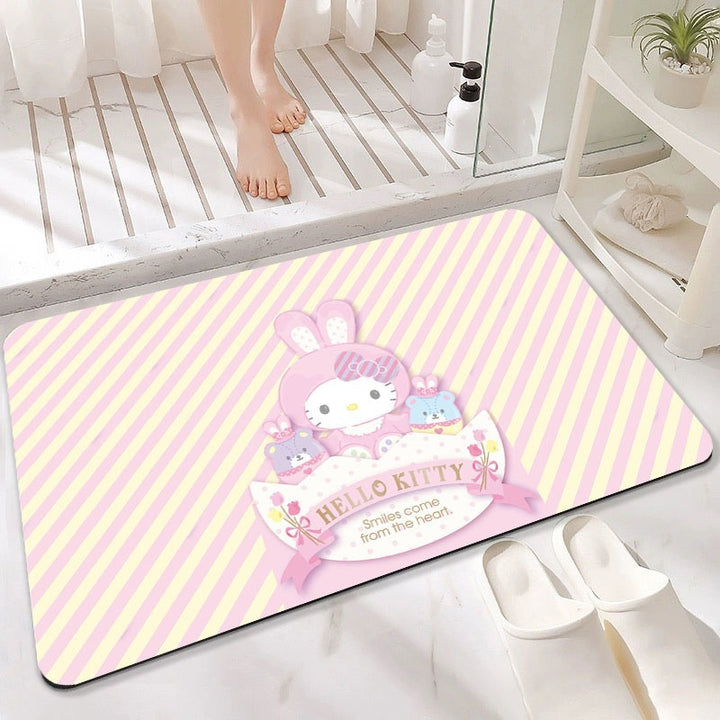 Cute Cartoon-Themed Absorbent Bath Mat