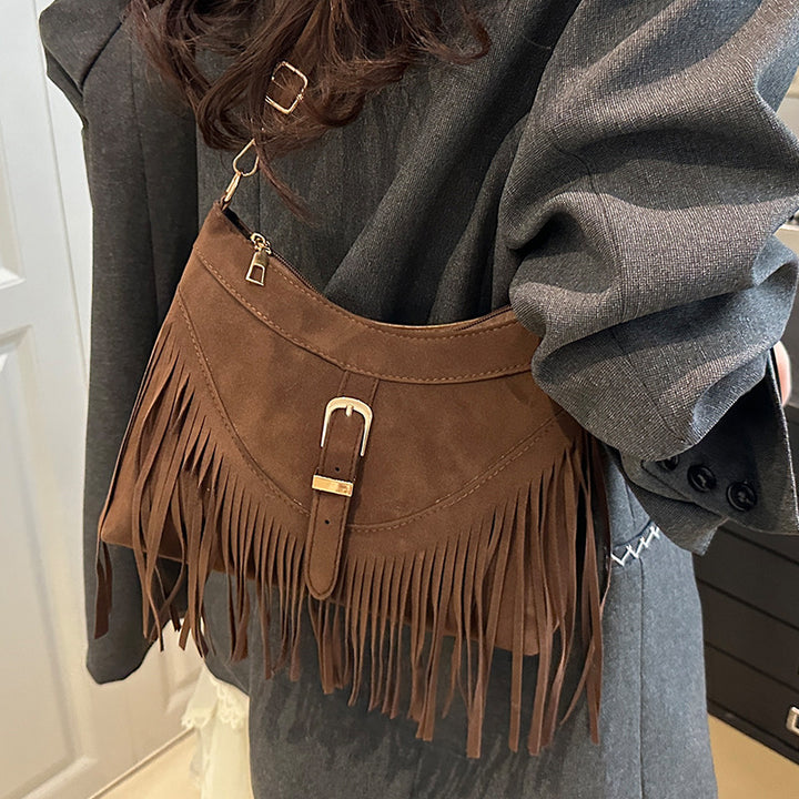 Fringed Suede Handbag