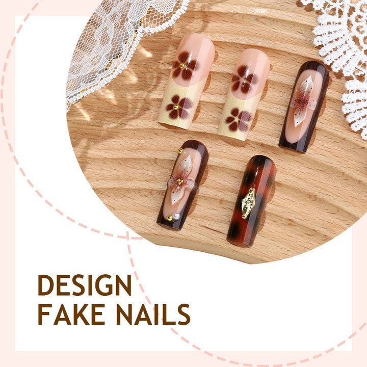 Artificial Nail Art with floral and glamorous design Kalsten